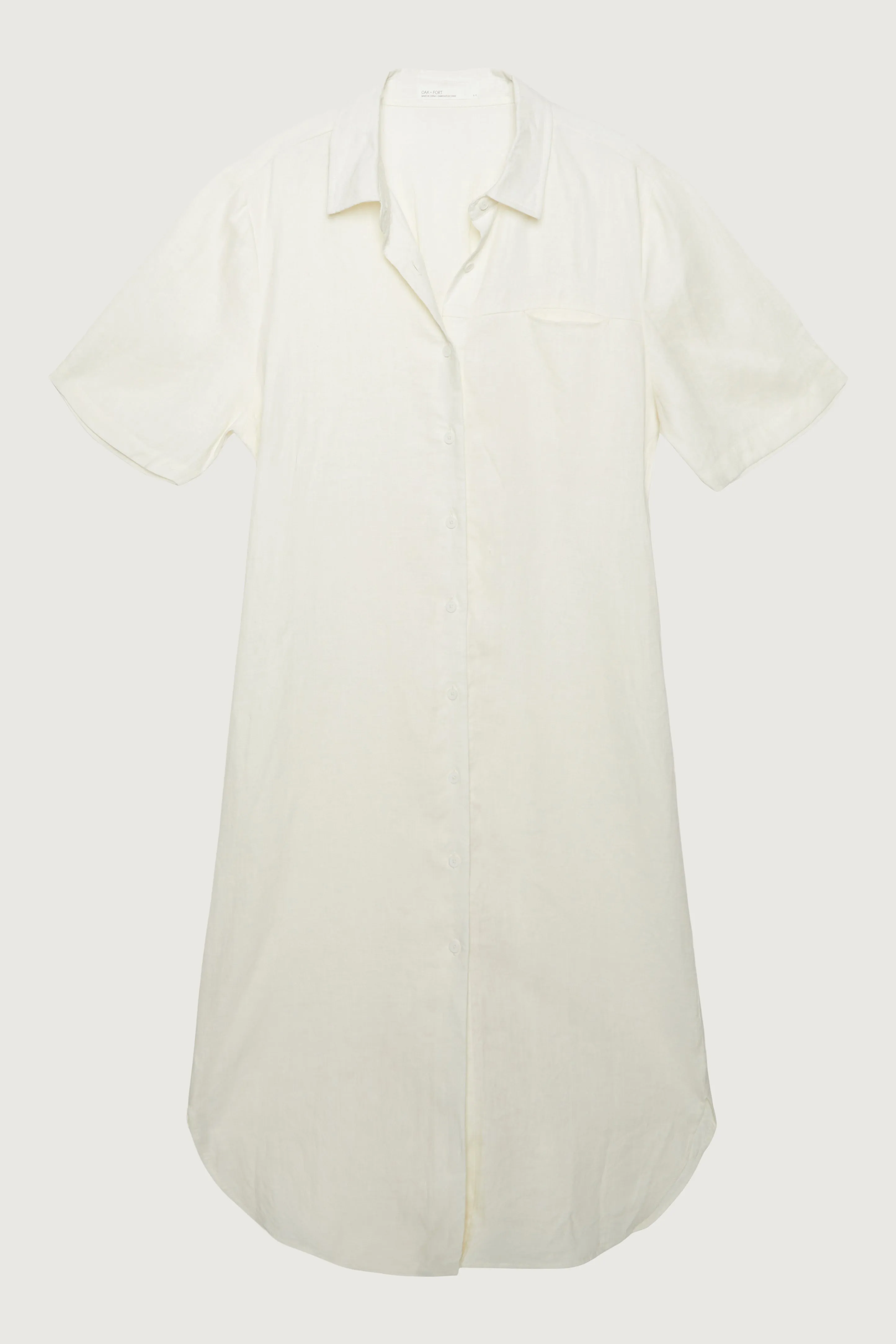 100% LINEN SHIRT DRESS