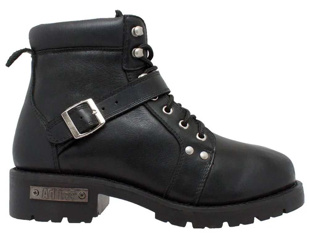 9143 Men's YKK Zipper Biker Boot-Black