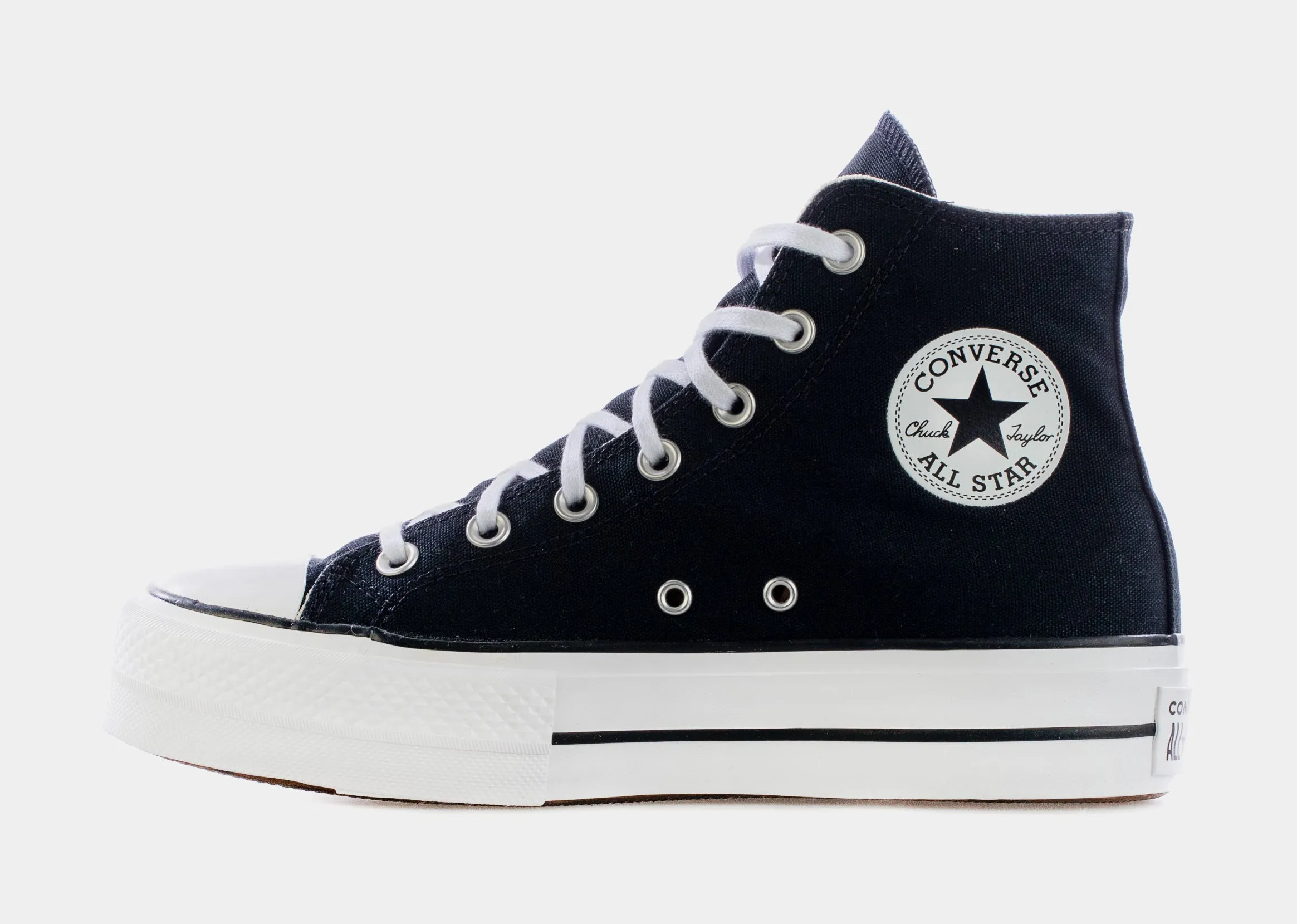 Chuck Taylor All Star Lift Platform Canvas Womens Lifestyle Shoes (Black)