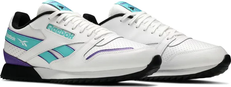 Classic leather 'white turquoise' Reebok sneakers, white