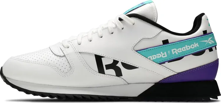 Classic leather 'white turquoise' Reebok sneakers, white