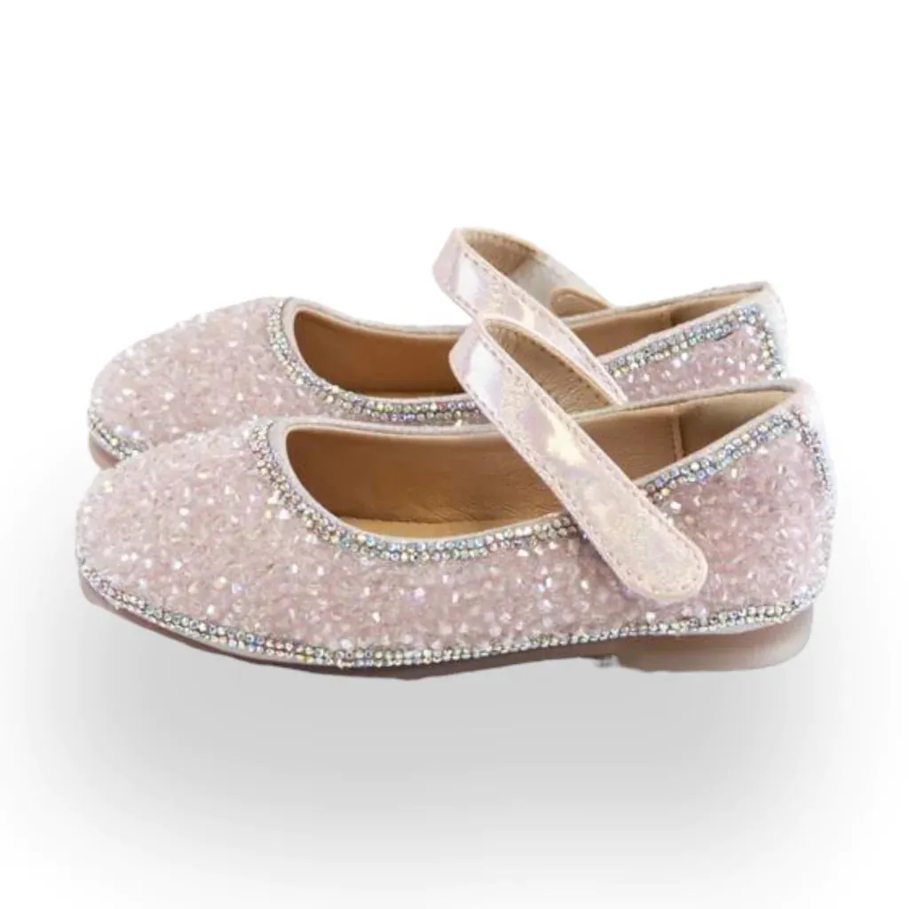 Clear Stone Flat Shoes for Girls