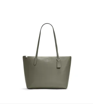 Coach Women's Military Green Zip Top Tote