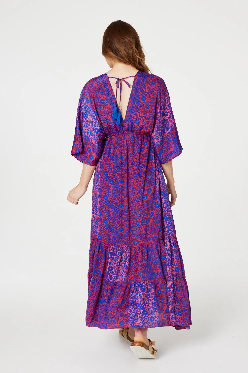 Floral Batwing Maxi Dress