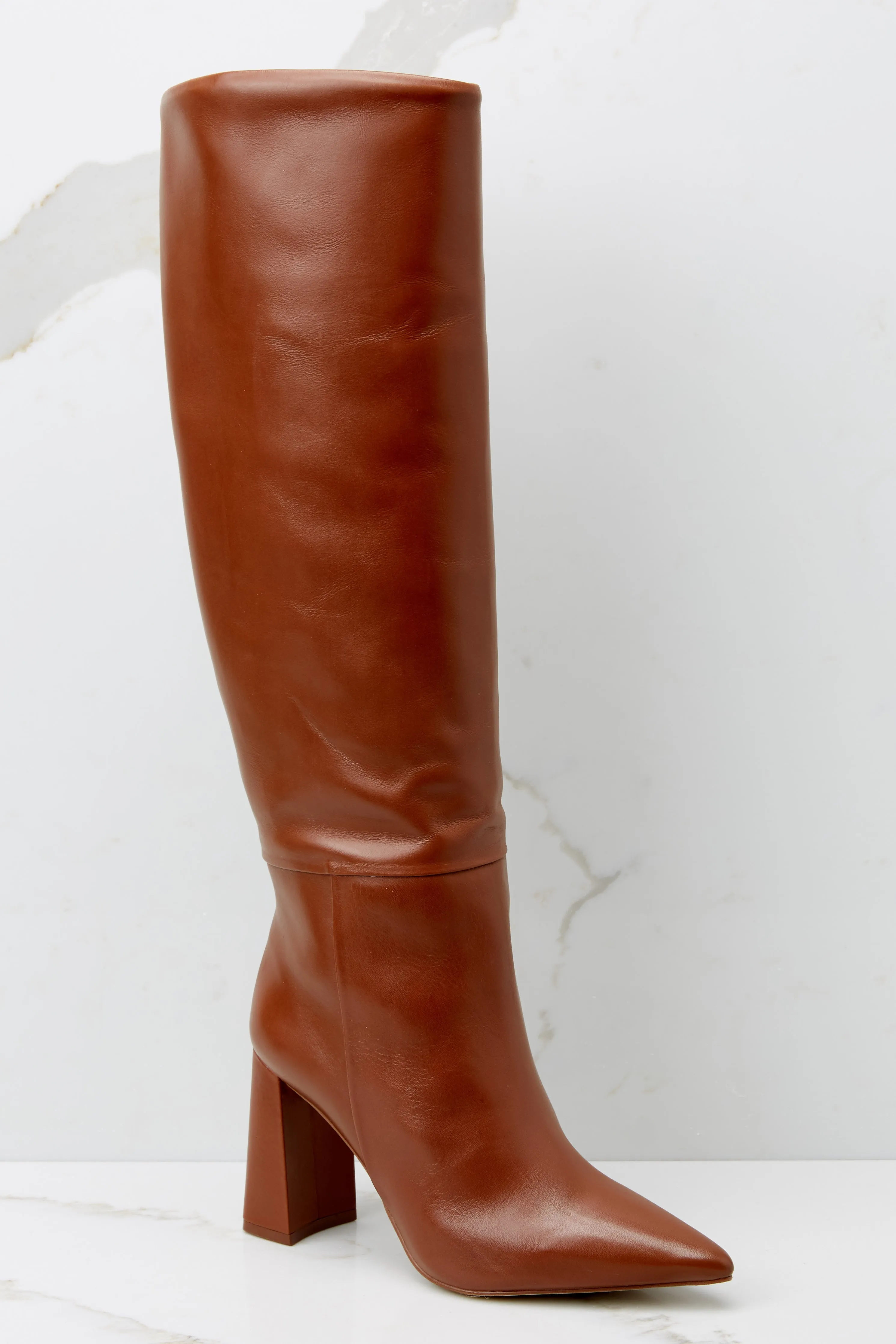 Handles Cognac Knee High Boot