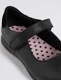 M&S Mary Jane Leather Girls School Shoes