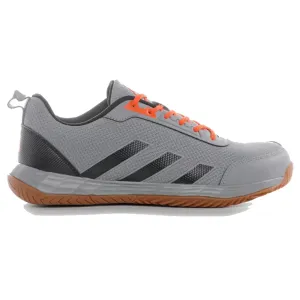 Men's Indoor Acer Badminton Shoe (Grey/Core Black/Semi Impact Orange)