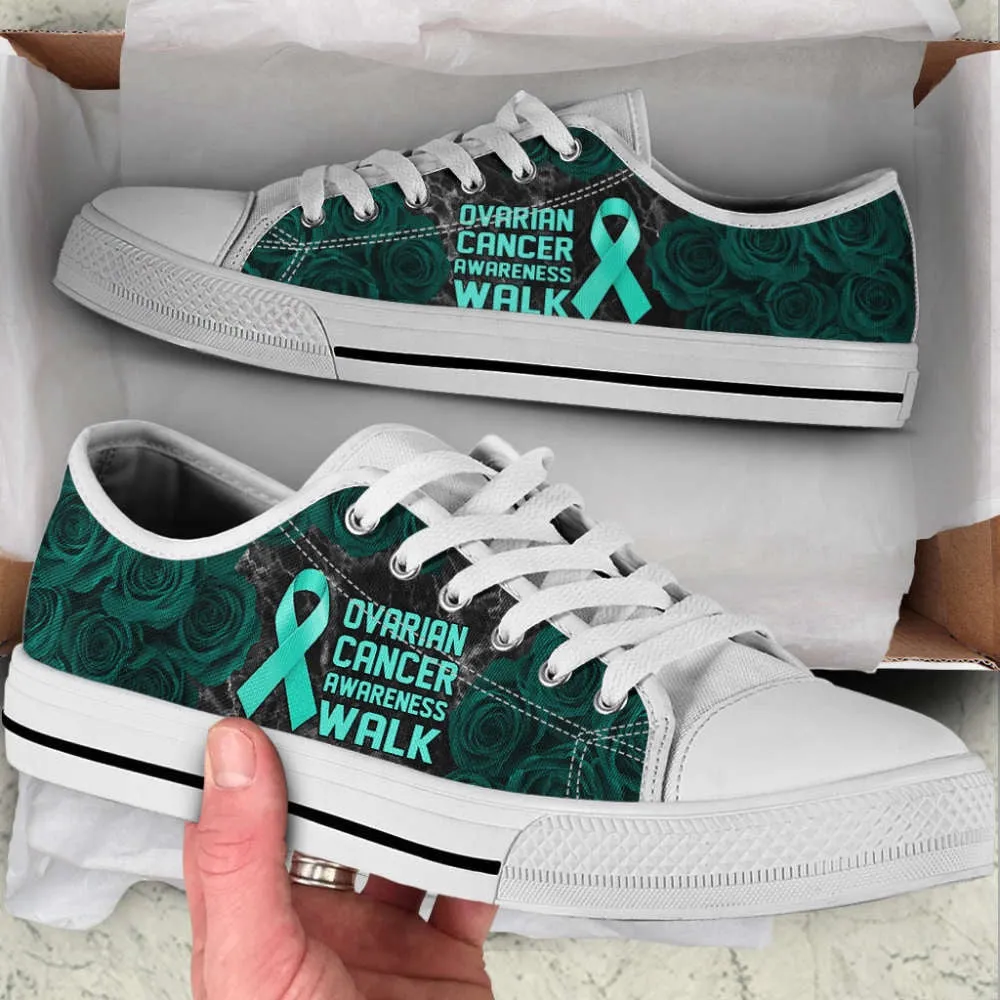 Ovarian Cancer Shoes Awareness Walk Low Top Shoes Canvas Shoes, Best Canvas Shoes, Low Top Sneaker