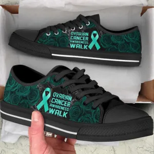 Ovarian Cancer Shoes Awareness Walk Low Top Shoes Canvas Shoes, Best Canvas Shoes, Low Top Sneaker