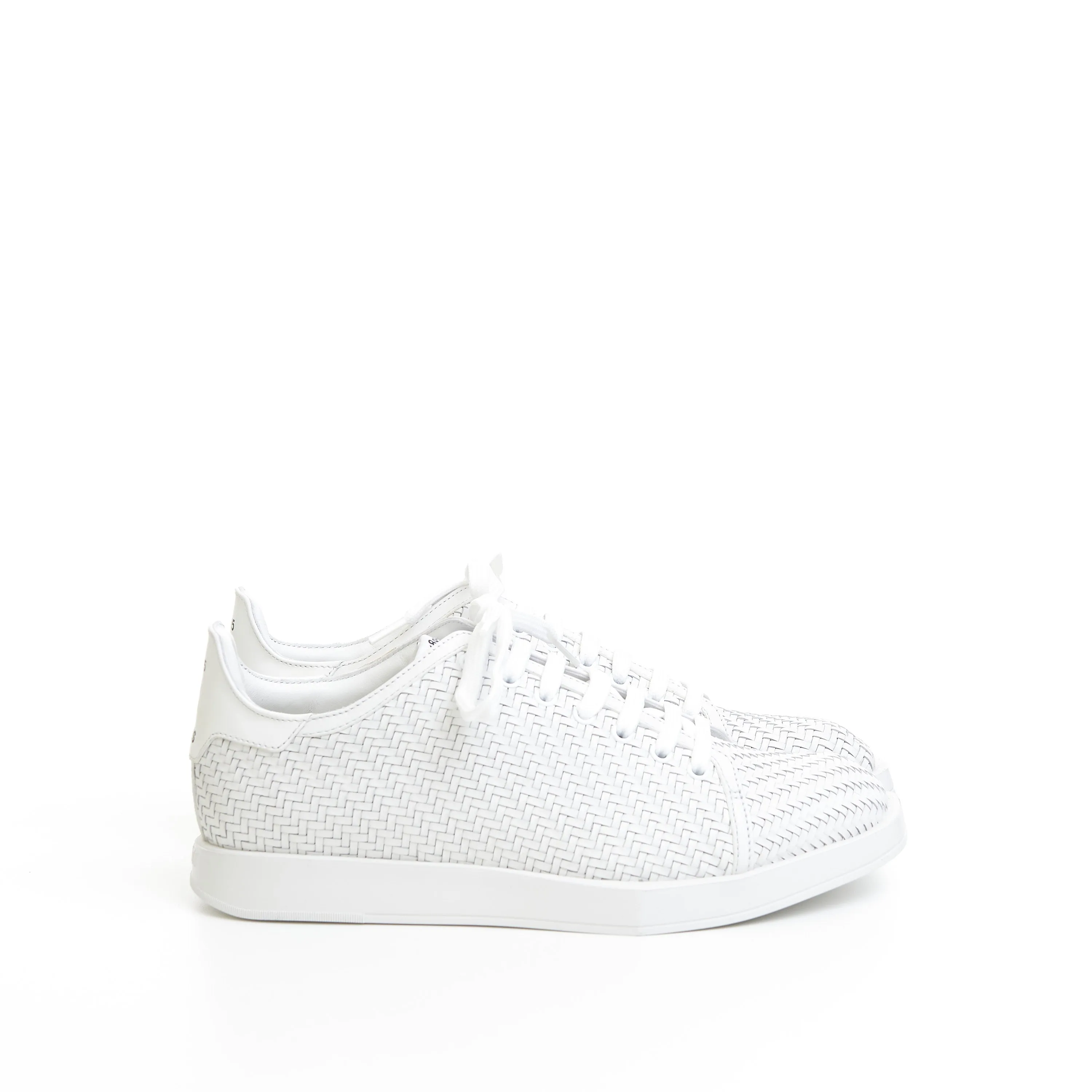 Stellar Sneakers In White Braided Calf Leather