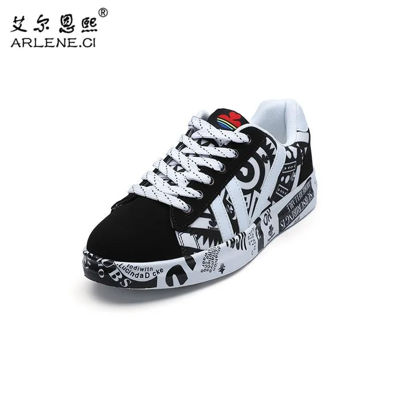 Unisex Cotton Fabric Breathable Lace Up Shoes