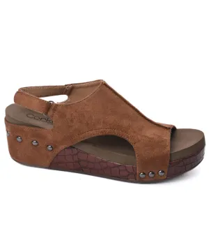 Volta II in Brown Suede Croco by Corkys