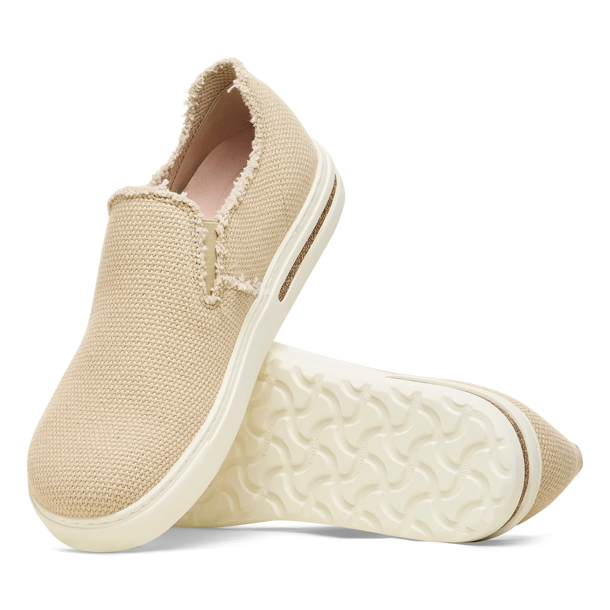 Women's Birkenstock Bend Decon Slip On Textile Color: Sandcastle